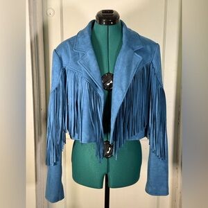 Blue Fringe Women's Jacket